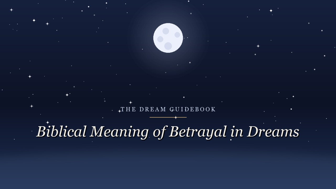 Biblical Meaning of Betrayal in Dreams: What Scripture Says When Trust Is Broken