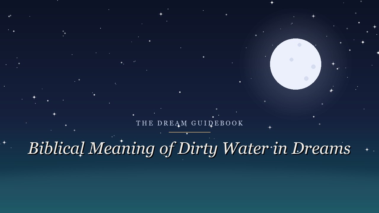 Biblical Meaning of Dirty Water in Dreams: Pollution, Purification, and What Scripture Says