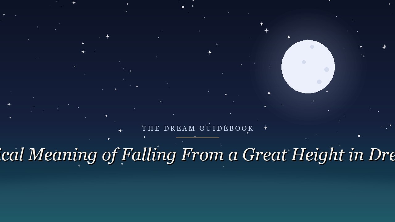Biblical Meaning of Falling from a Great Height in Dreams: Pride, Humility, and What Comes Next