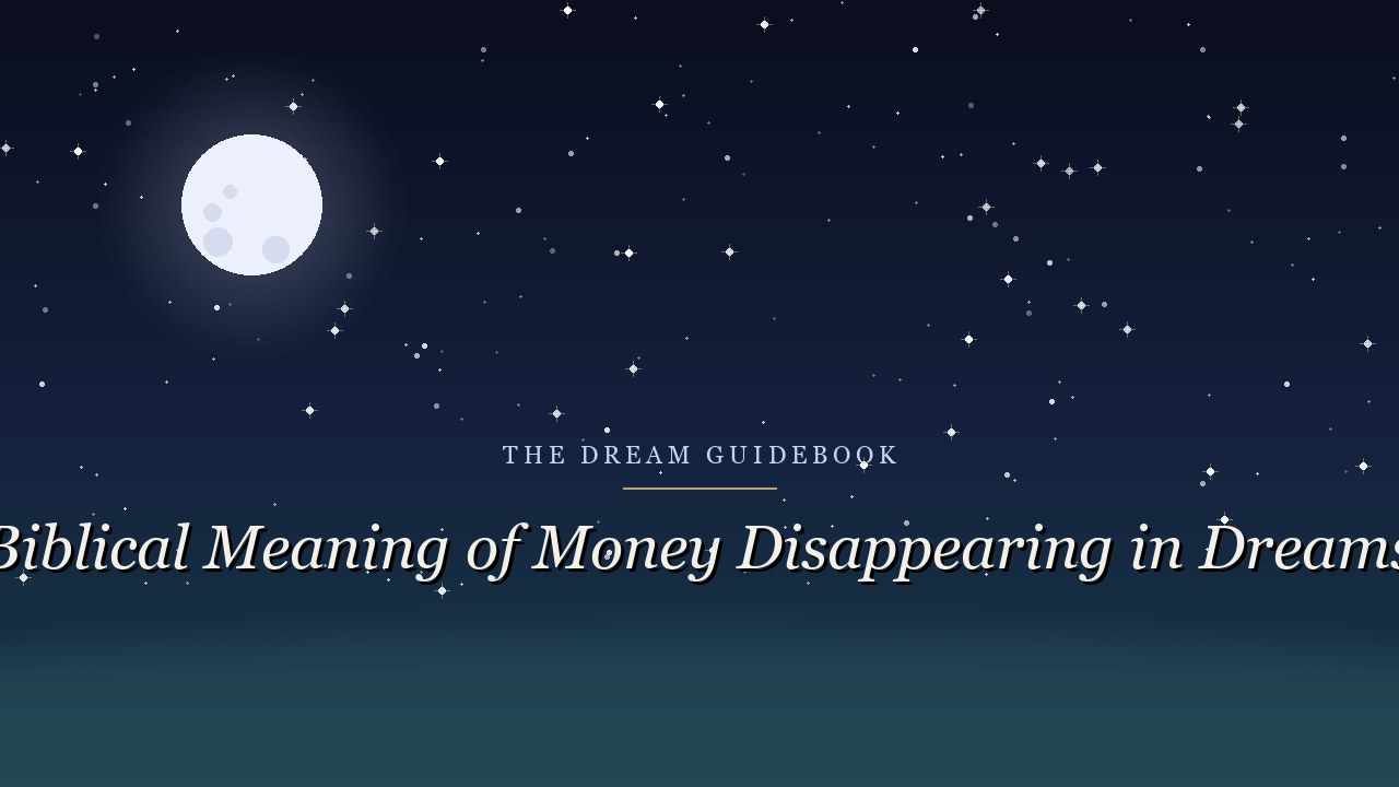 Biblical Meaning of Money Disappearing in Dreams: Loss, Trust, and What Scripture Says