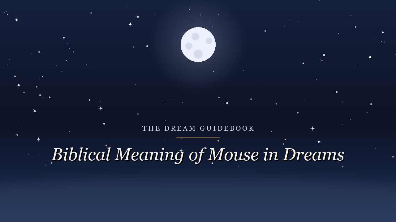 Biblical Meaning of Mice in Dreams: What Scripture Actually Says