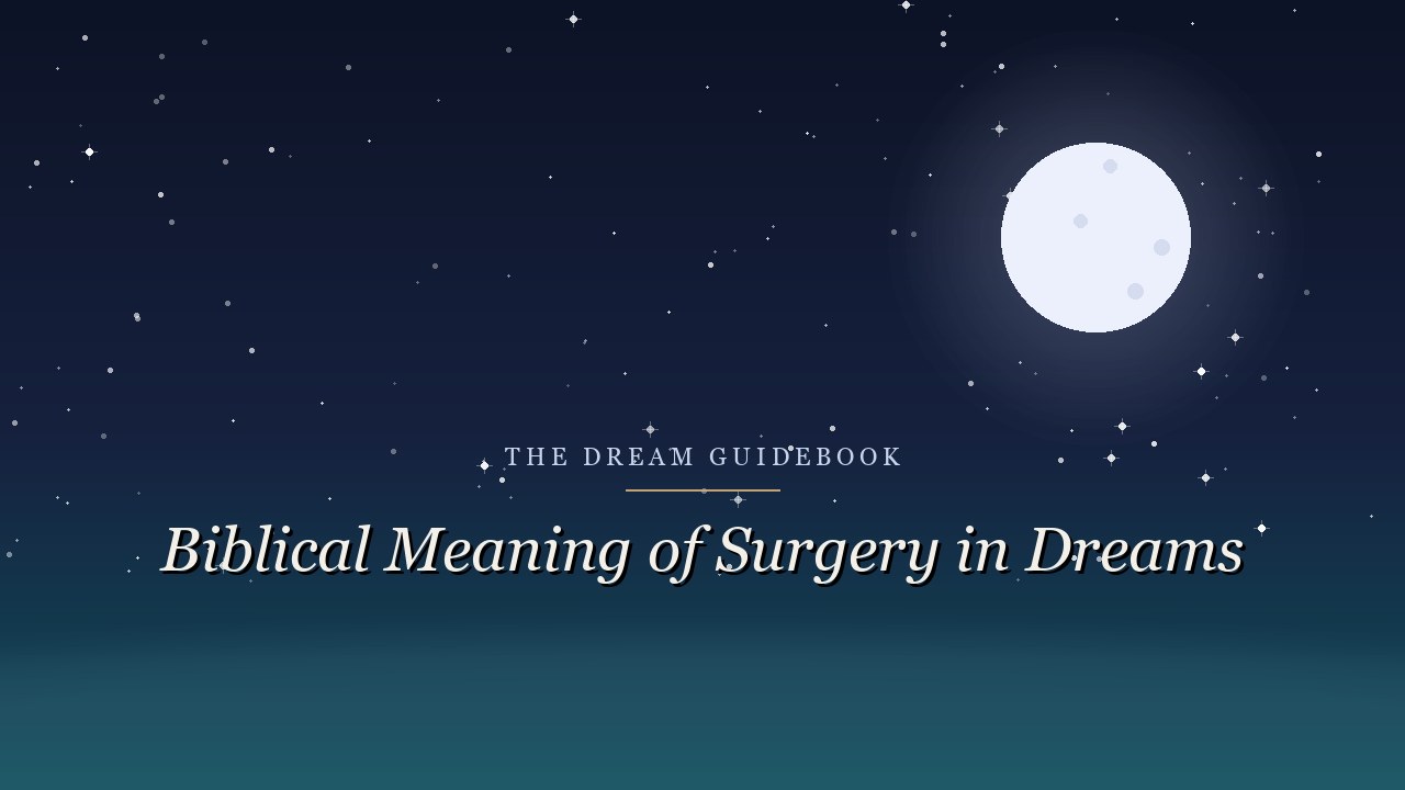 Biblical Meaning of Surgery in Dreams: Cutting, Healing, and What Scripture Actually Holds