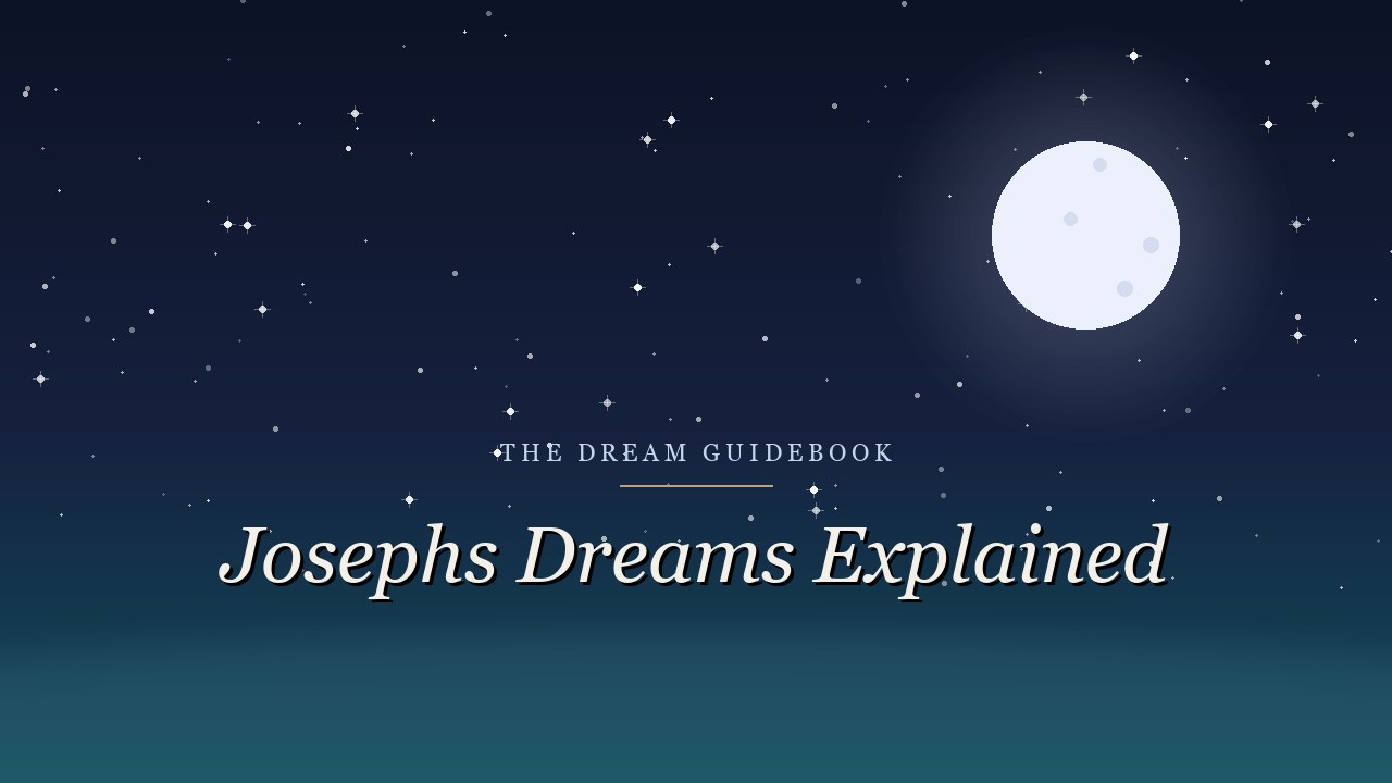 Joseph's Dreams in the Bible Explained: A True Dream May Cost You First